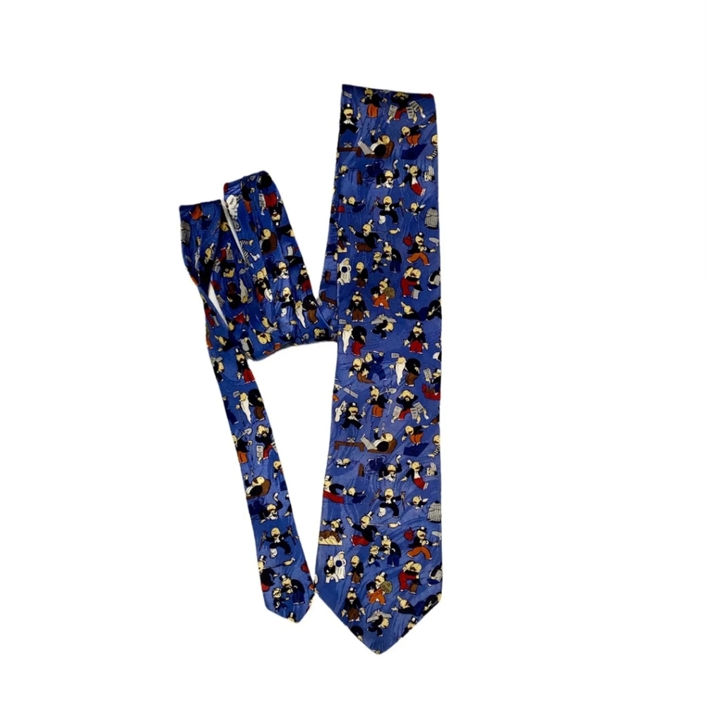 Ralph Marlin Rich Uncle Pennybags Vintage 100% Silk Tie